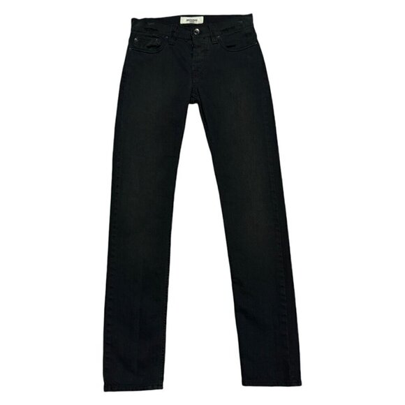 MOSCHINO Jeans Black Luxury Designer Slim Skinny Womens Denim Jeans Size 28" - Picture 1 of 7